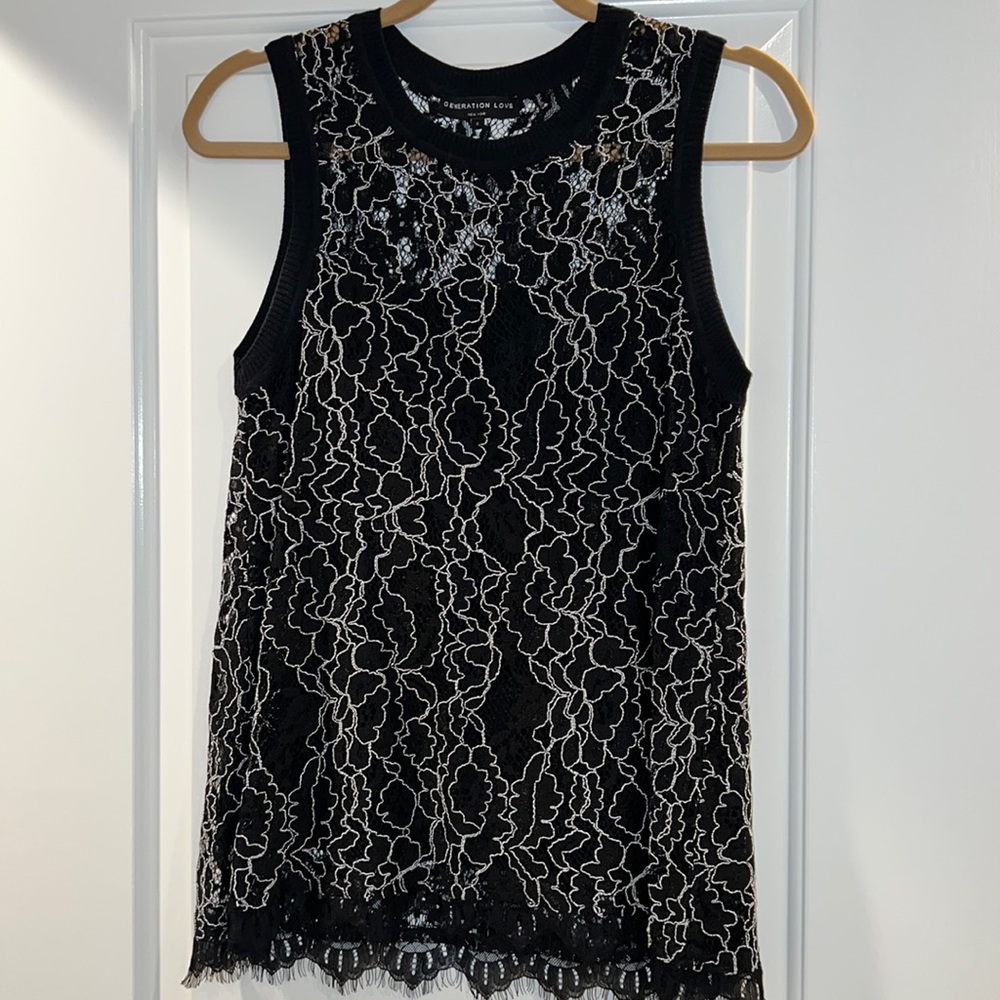 Generation Love Lace Tank with Knit